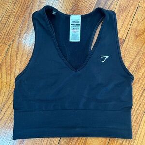 GYMSHARK BLACK MIDI TOP